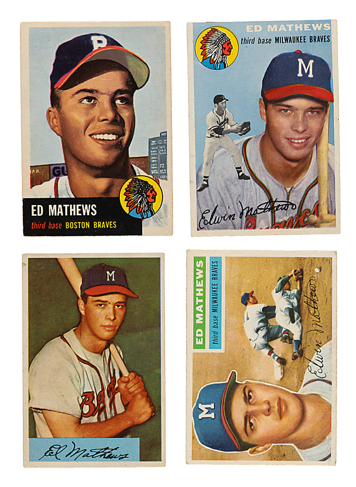 1953 to 1968 Topps and Bowman Eddie Mathews Collection (54)