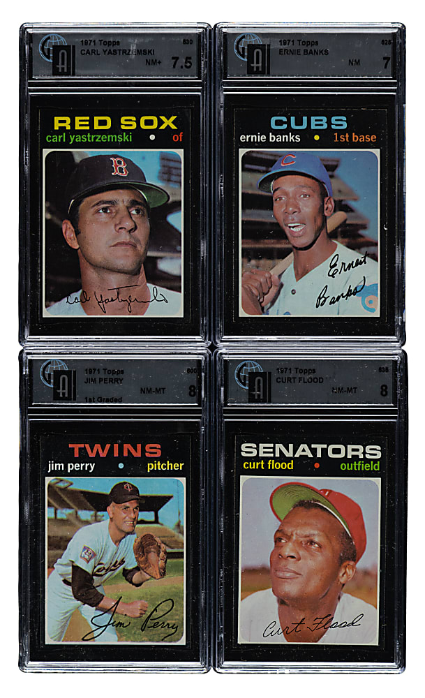 1971 Topps GAI-Graded Collection (44) Including Ernie Banks and Carl Yastrzemski