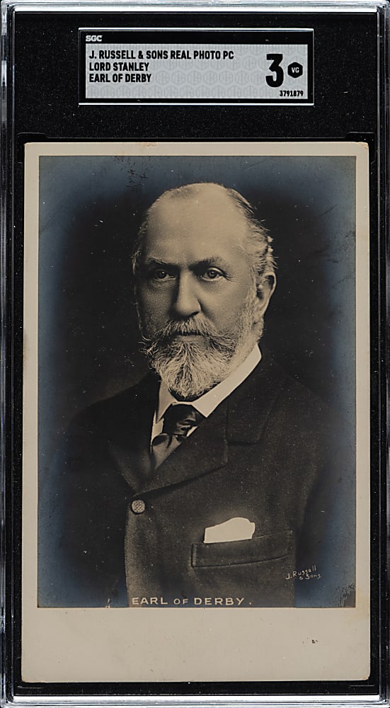 Circa 1905 J. Russell & Sons Real-Photo Postcard Lord Stanley Earl of Derby SGC VG 3 - Original Presenter of the Stanley Cup