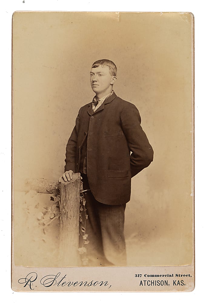 Exceptional Circa 1880s R. Stevenson Studios Cy Young Cabinet - Pre-Rookie and Family Provenance