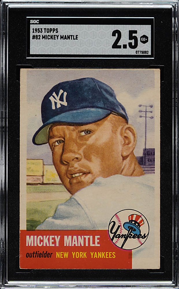 1953 Topps #82 Mickey Mantle SGC GOOD+ 2.5