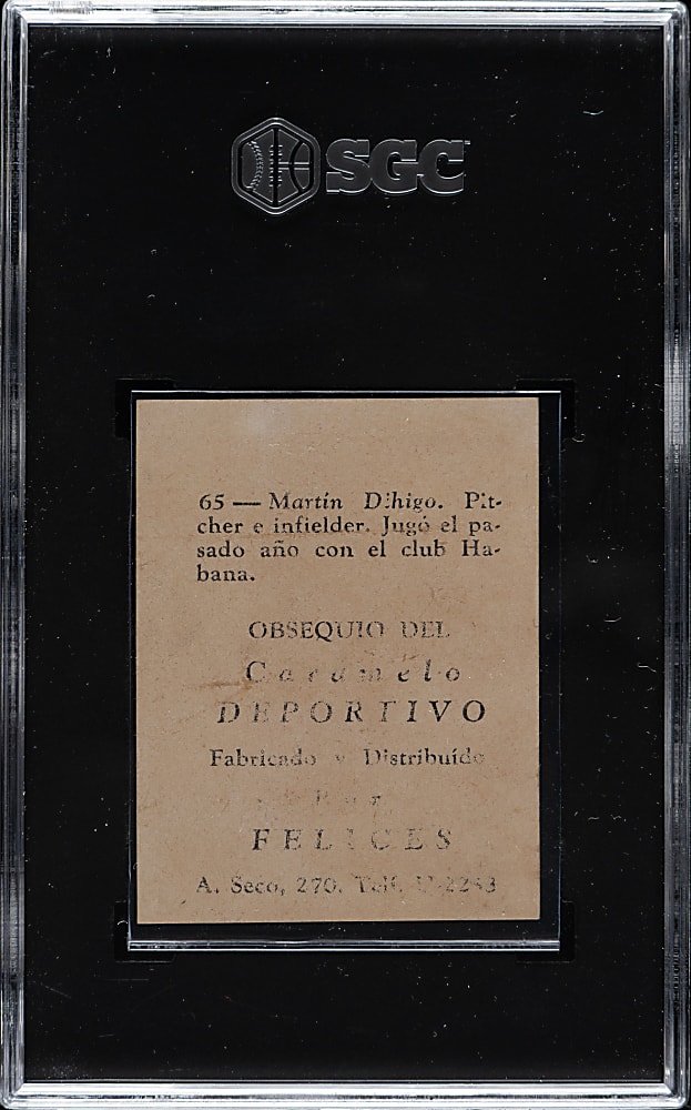 1945-1946 Caramelo Deportivo #65 Martin Dihigo SGC POOR 1