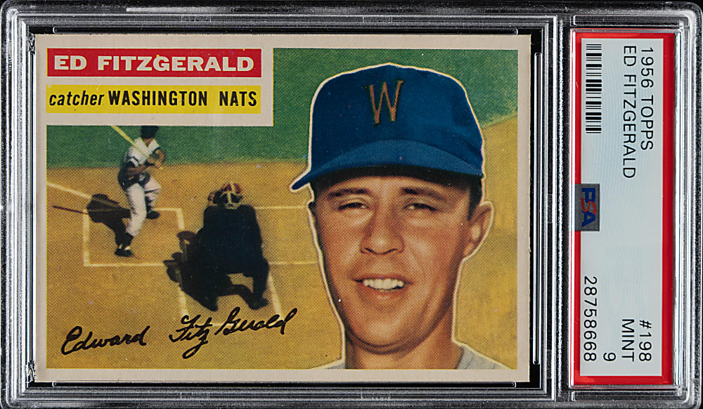 1956 Topps #198 Ed Fitzgerald PSA MINT 9 - Highest Graded!
