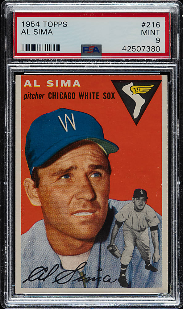 1954 Topps #216 Al Sima PSA MINT 9 - Highest Graded!