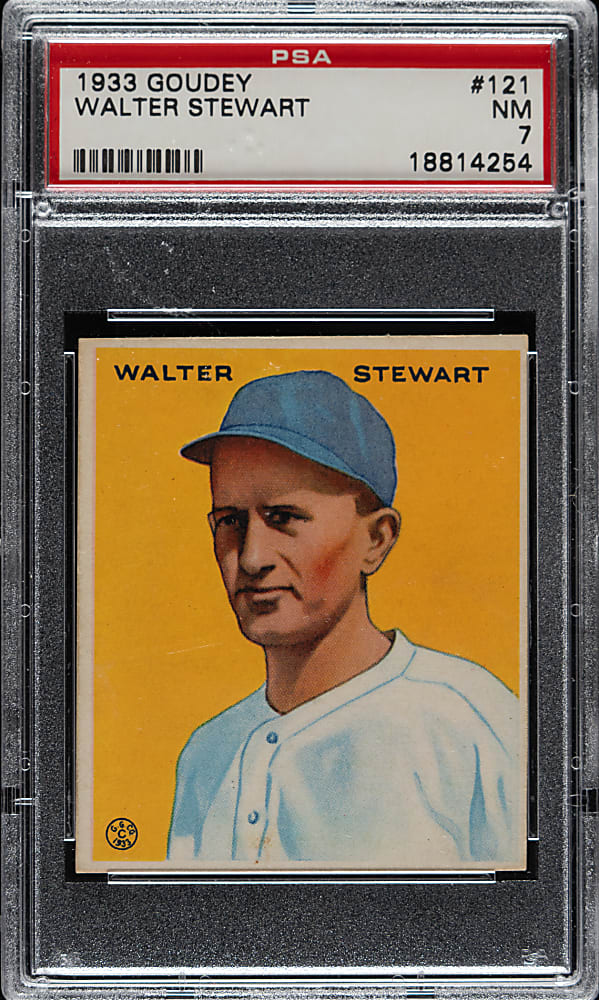 1933 R319 Goudey #121 Walter Stewart PSA NM 7