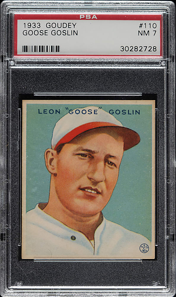 1933 R319 Goudey #110 Goose Goslin PSA NM 7