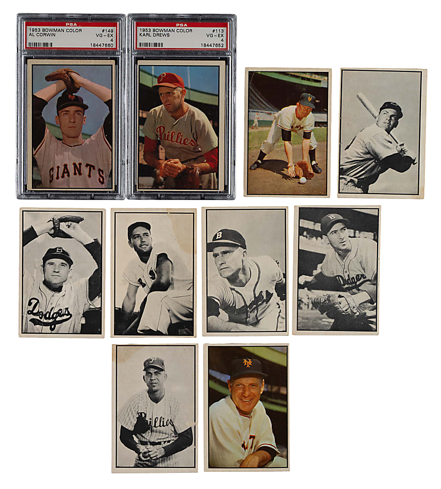 1953 Bowman Color and Black & White Partial Set Pair (2 Sets, 125 Cards)