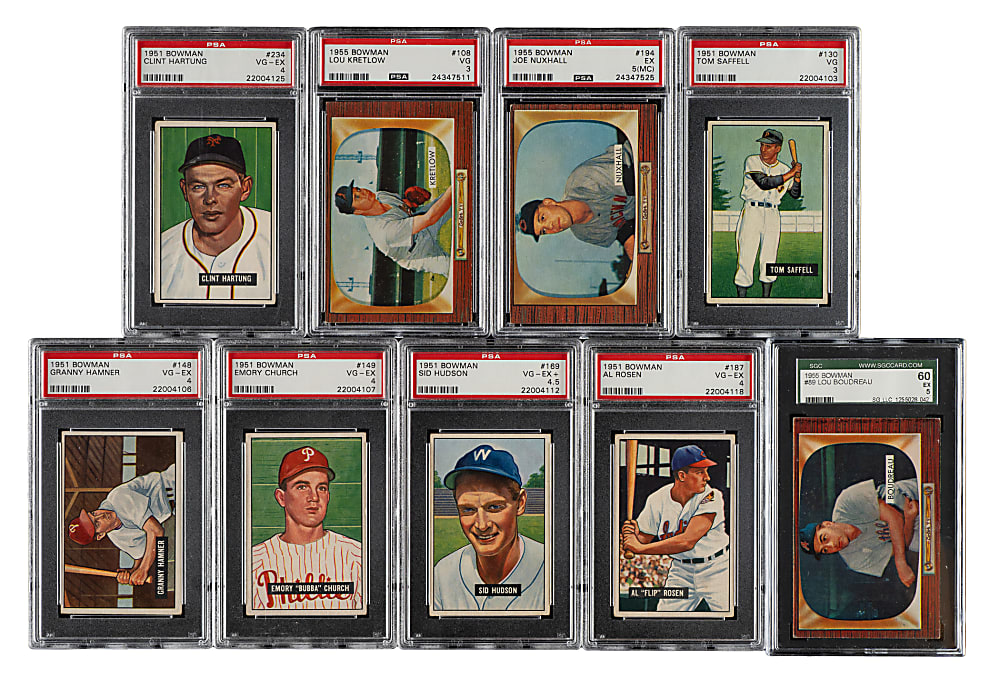 1951 and 1955 Bowman Partial Set Pair (2 Sets, 396 Cards)