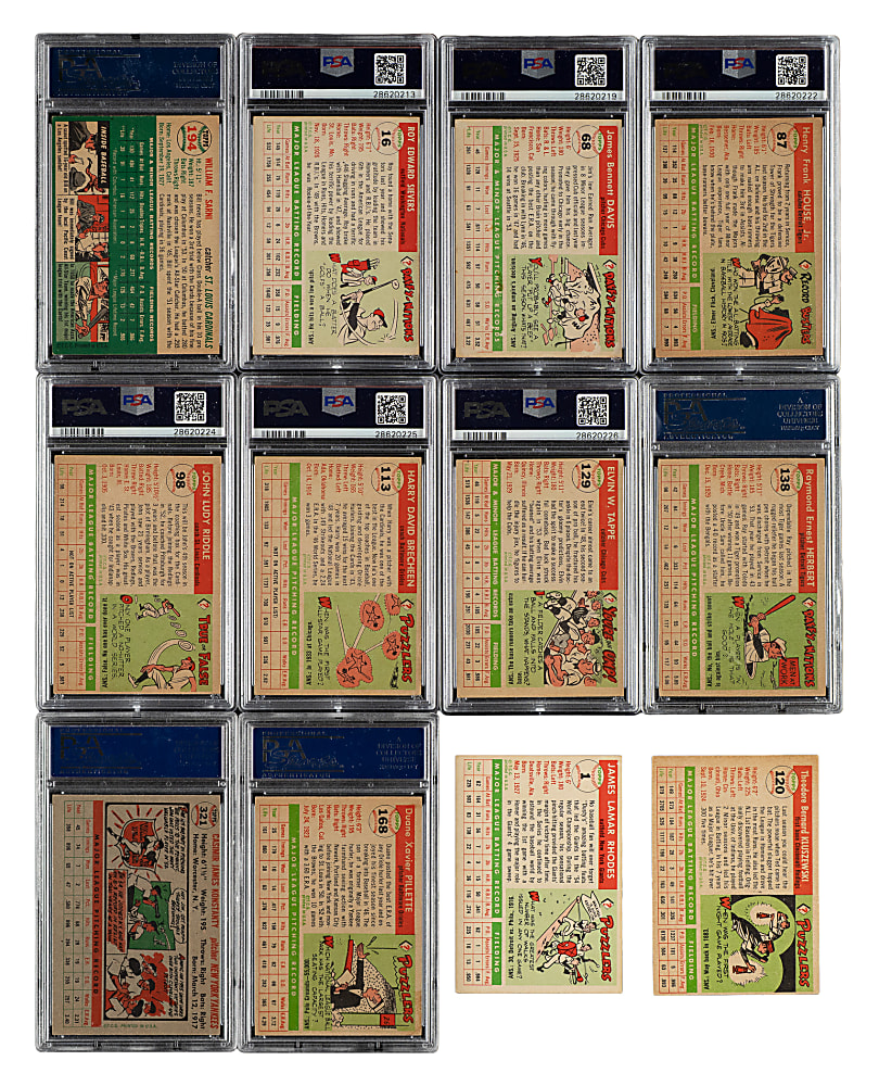 1954 to 1956 Topps Partial Set Trio (3 Sets, 457 Cards)