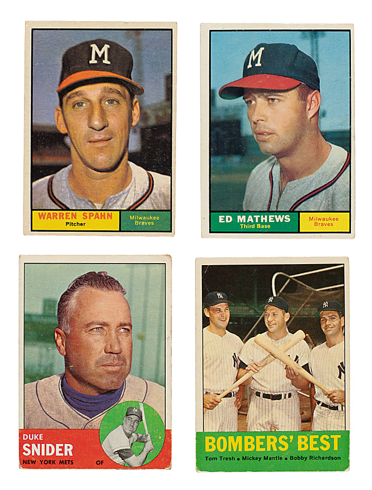1961 and 1963 Topps Near-Complete Set Pair (2 Sets, 1,004 Cards)