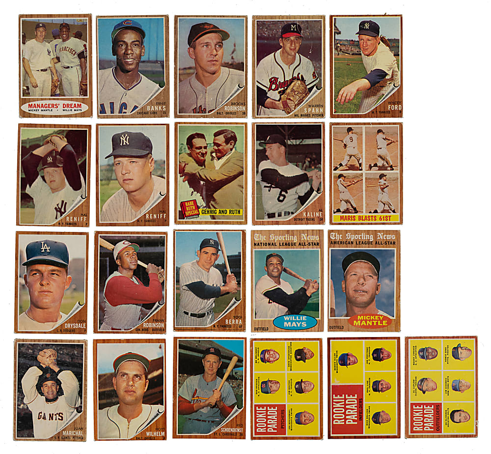1962 Topps Near-Complete Set (540/598) Plus 42 Variations