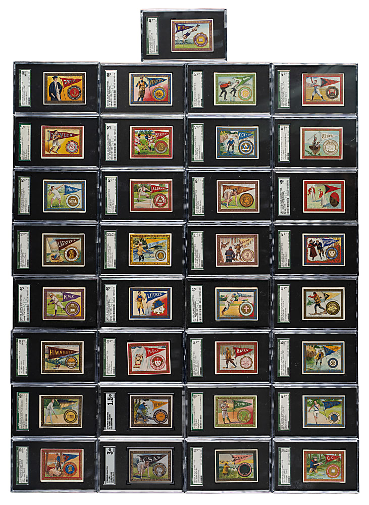 1909-1910 T51 Murad "College Series" PSA- and SGC-Graded Partial Set (78/150)