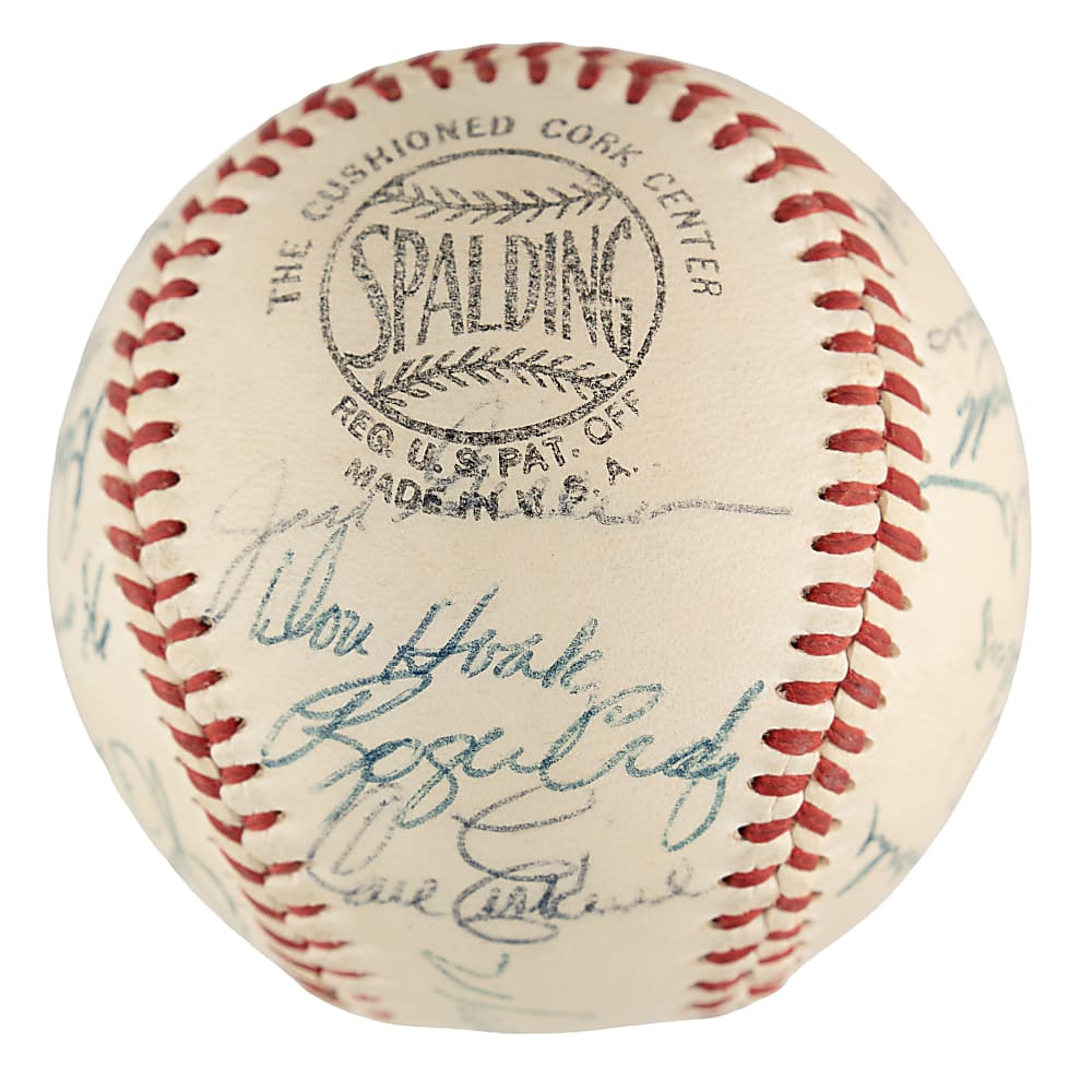 1955 Brooklyn Dodgers World Champions Team-Signed Baseball with Robinson, Campanella, and Hodges - JSA