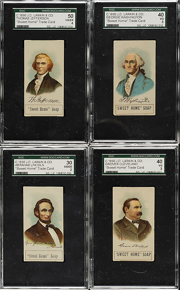1889 H600 J. D. Larkin "Presidents" SGC-Graded Near-Complete Set (19/23)