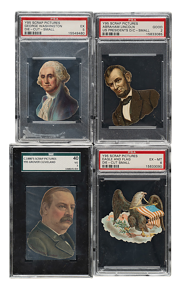 1880s Y95 Scrap Pictures "U.S. Presidents" PSA- and SGC-Graded Collection (50)