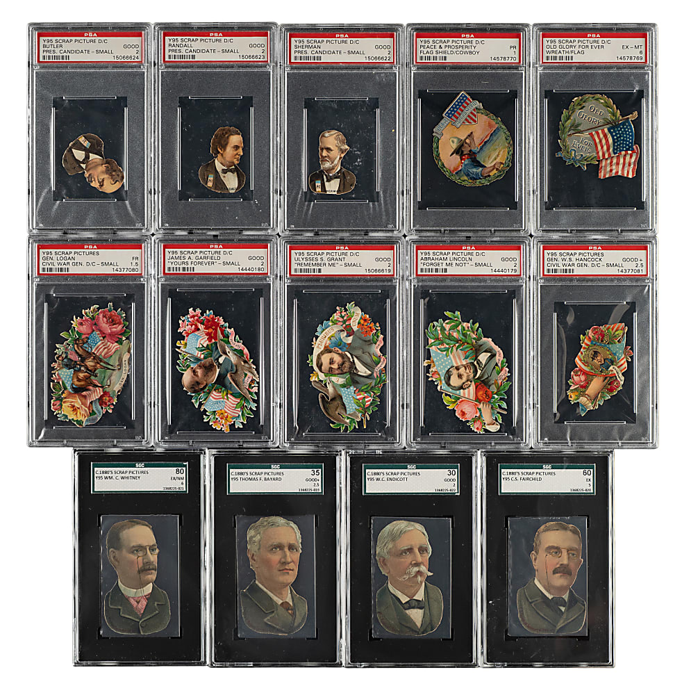 1880s Y95 Scrap Pictures "U.S. Presidents" PSA- and SGC-Graded Collection (50)