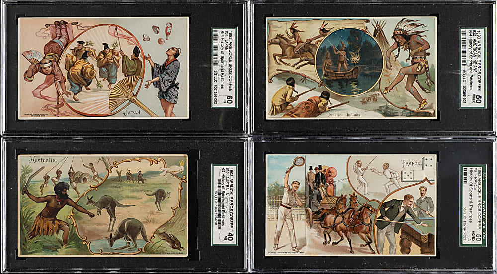Nineteenth-Century "K" Arbuckle Coffee Trade Cards SGC-Graded Collection (22)