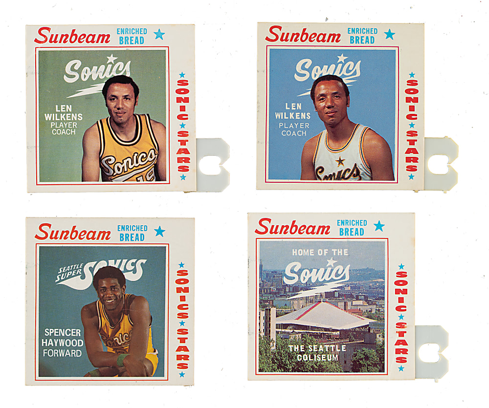 1969 to 1971 Sunbream Bread Seattle SuperSonics Basketball Complete and Near-Complete Set Trio (3 Sets, 31 Cards)