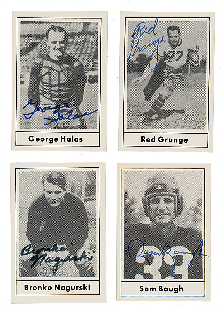 Signed 1977 Touchdown Club Near-Complete Set (43/50) Including Halas, Friedman, Grange, and Nagurski