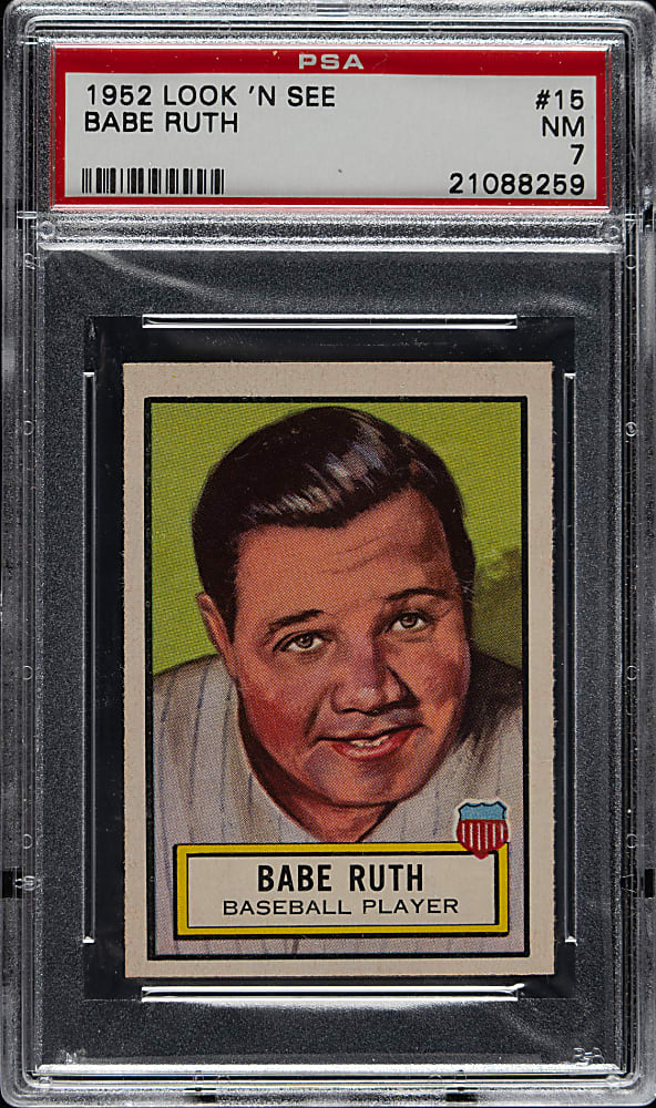 1952 Topps "Look 'n See" #15 Babe Ruth PSA NM 7