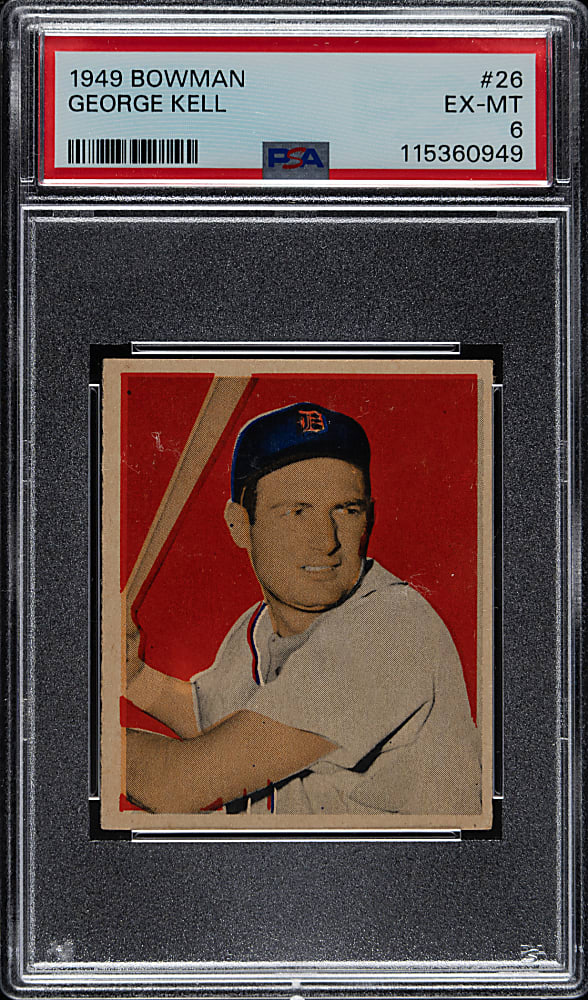 1949 Bowman #26 George Kell Rookie PSA EX-MT 6