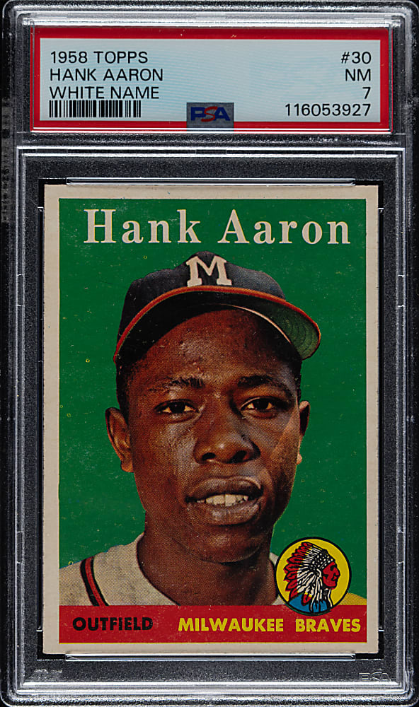 1958 Topps #30 Hank Aaron PSA NM 7