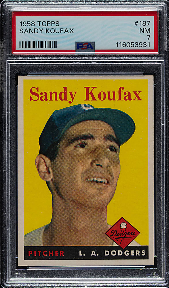 1958 Topps #187 Sandy Koufax PSA NM 7