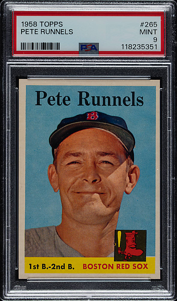 1958 Topps #265 Pete Runnels PSA MINT 9 - Highest Graded!