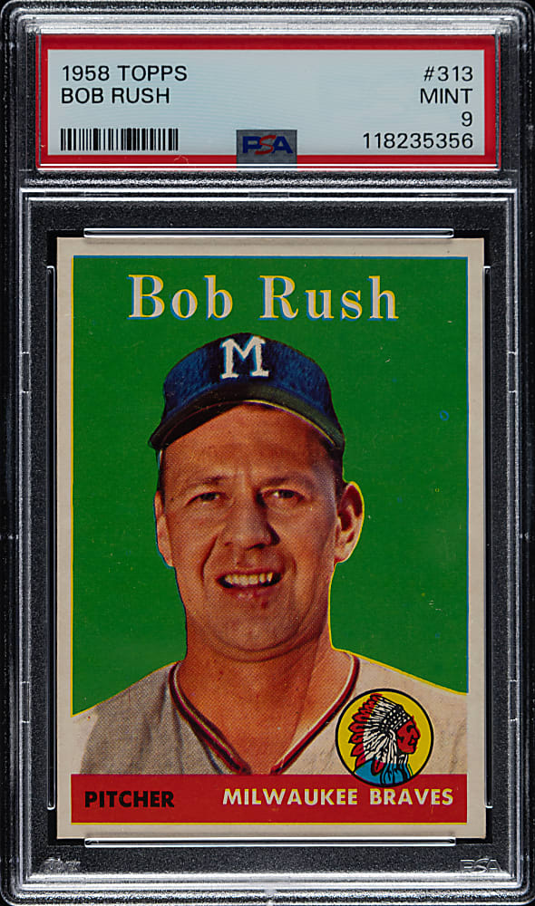 1958 Topps #313 Bob Rush PSA MINT 9 - Highest Graded!