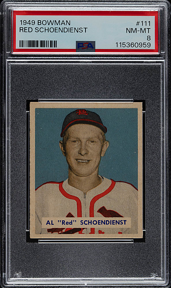 1949 Bowman #111 Red Schoendienst PSA NM-MT 8