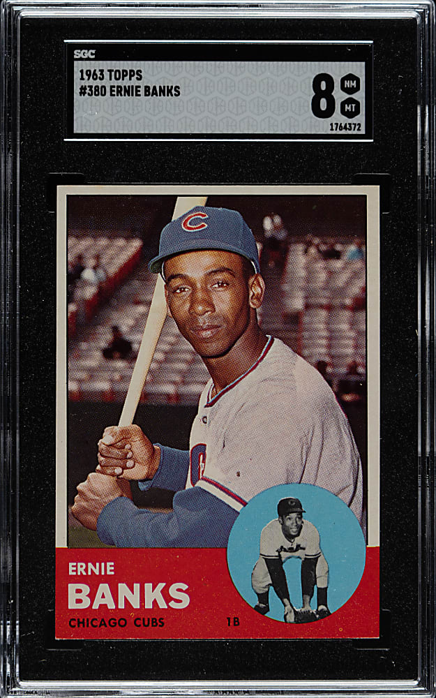 1963 Topps #380 Ernie Banks SGC NM/MT 8