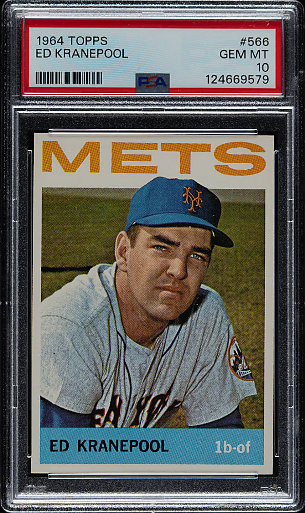 1964 Topps #566 Ed Kranepool PSA GEM MINT 10
