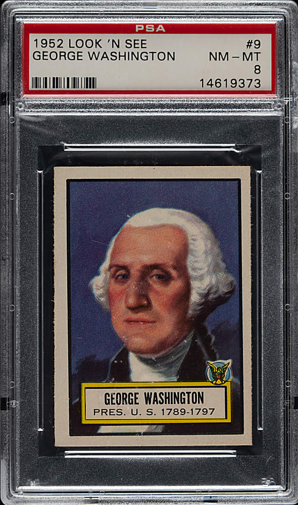 1952 Topps "Look 'n See" #9 George Washington PSA NM-MT 8