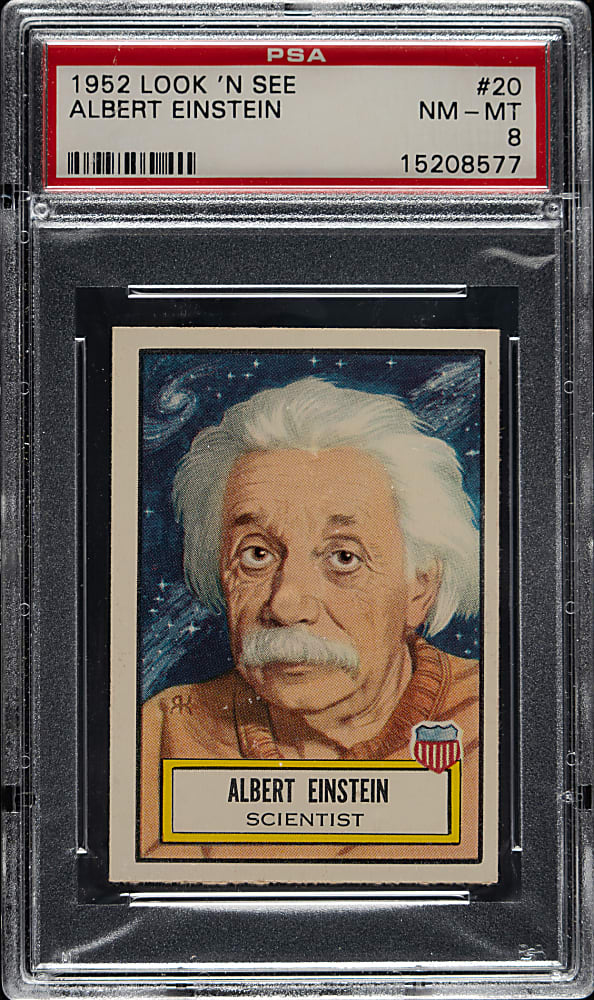 1952 Topps "Look 'n See" #20 Albert Einstein PSA NM-MT 8