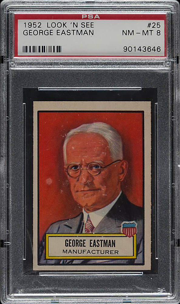 1952 Topps "Look 'n See" #25 George Eastman PSA NM-MT 8