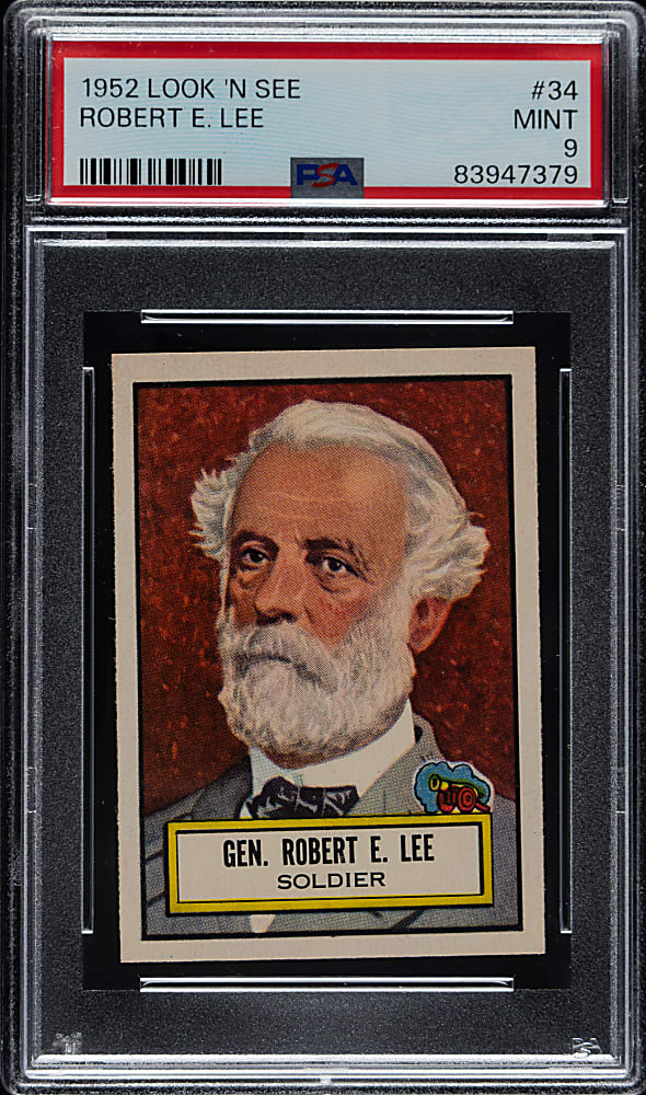 1952 Topps "Look 'n See" #34 Robert E. Lee PSA MINT 9 - Highest Graded!