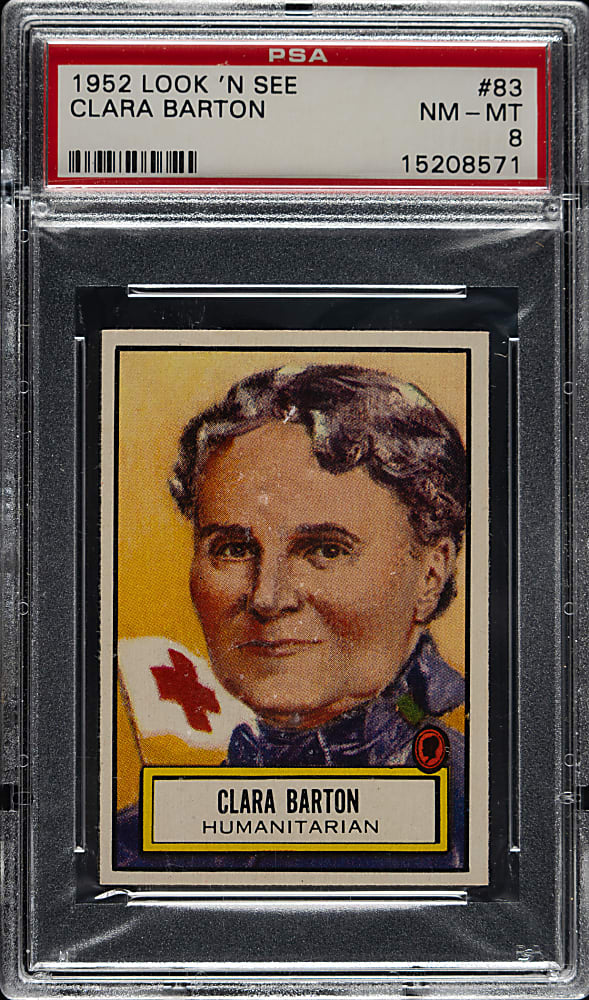 1952 Topps "Look 'n See" #83 Clara Barton PSA NM-MT 8