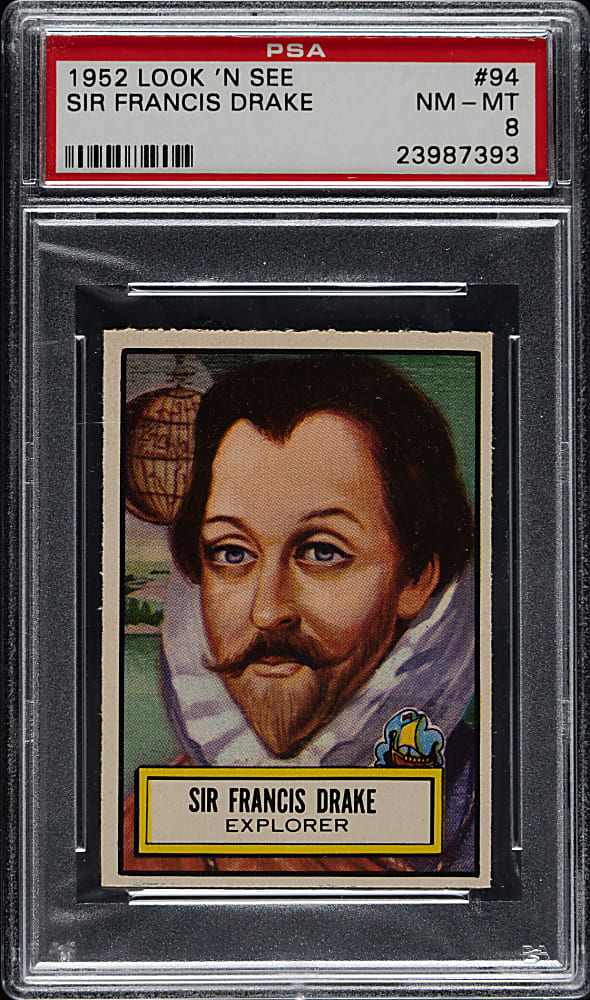 1952 Topps "Look 'n See" #94 Sir Francis Drake PSA NM-MT 8