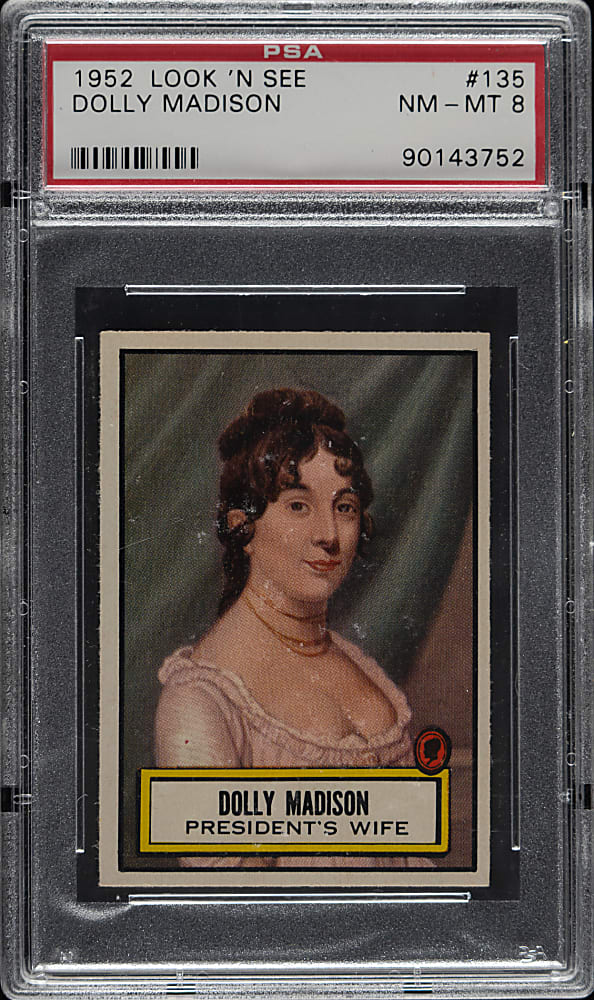 1952 Topps "Look 'n See" #135 Dolly Madison PSA NM-MT 8