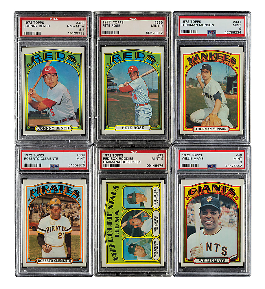 High-Grade 1972 Topps Near-Complete Set (784/787) Including 66 PSA-Graded Cards