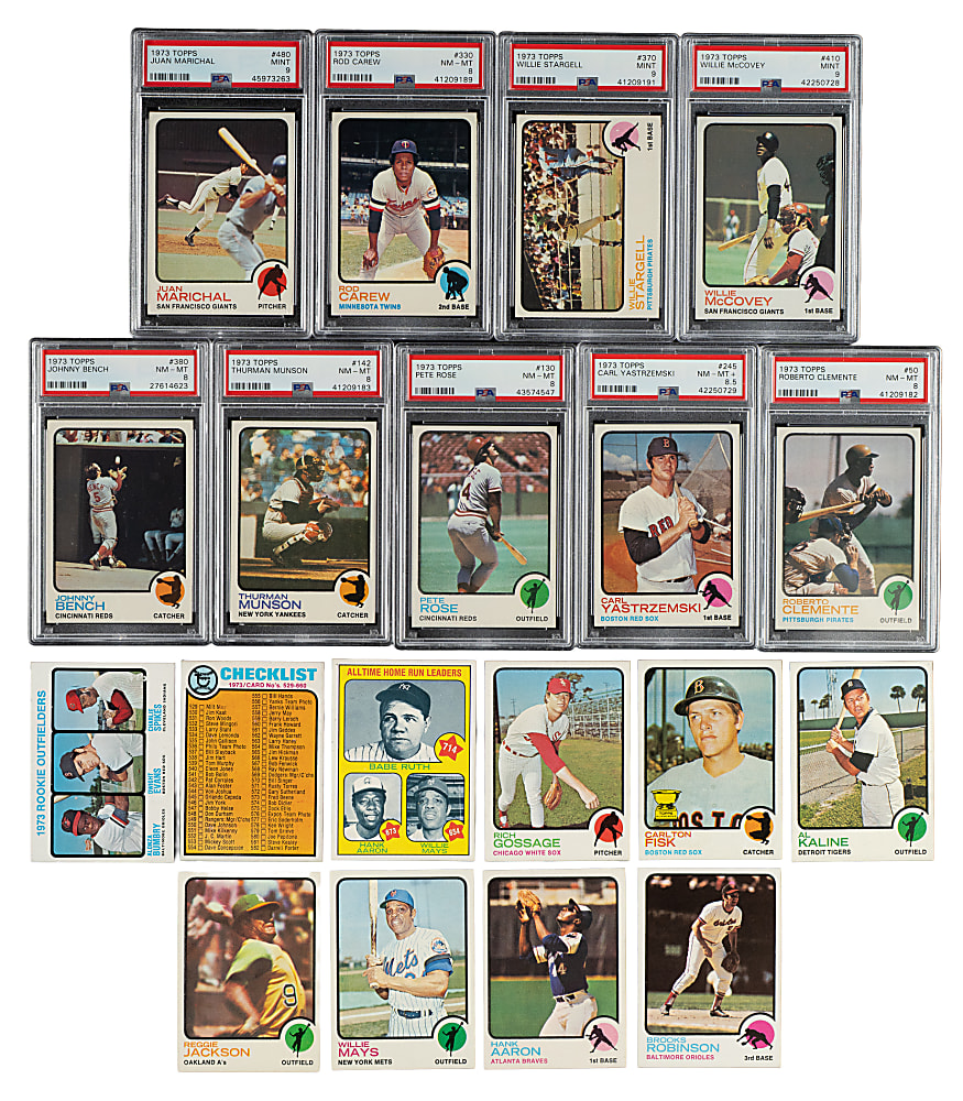 High-Grade 1973 Topps Near-Complete Set (659/660) Including 12 PSA-Graded Cards