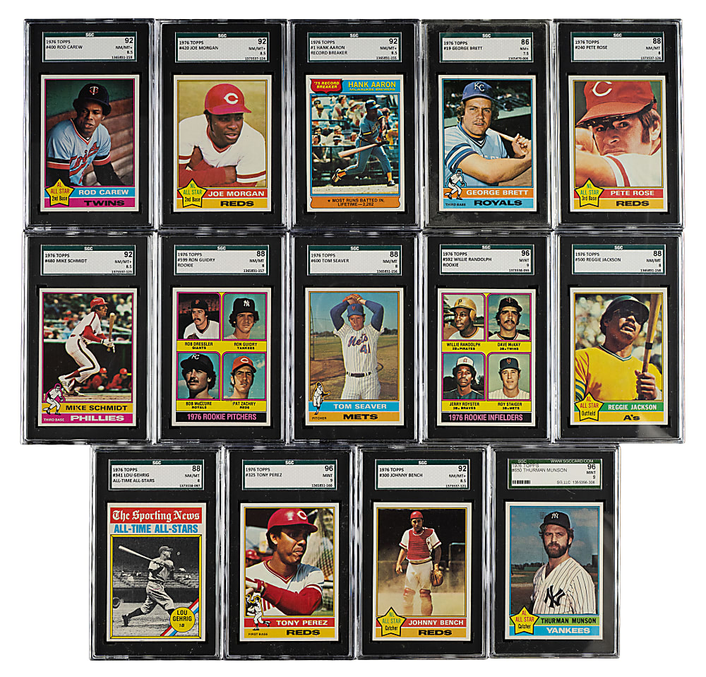 High-Grade 1976 Topps Complete Set (660) Plus Traded Series (44) Including 17 SGC-Graded Cards