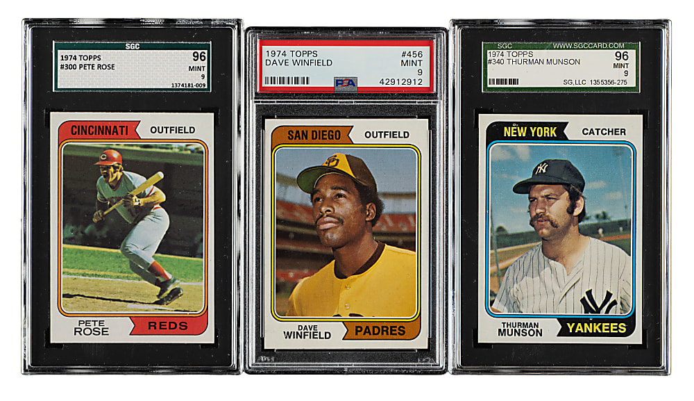 High-Grade 1974 Topps Complete Set (660) Plus 17 Variations Including 26 SGC- and PSA-Graded Cards