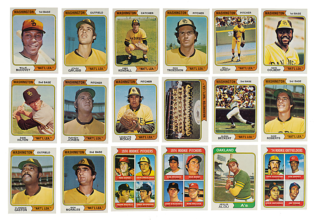High-Grade 1974 Topps Complete Set (660) Plus 17 Variations Including 26 SGC- and PSA-Graded Cards