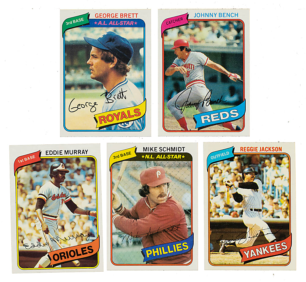 High-Grade 1980 Topps Complete Set (726) Including #482 Rickey Henderson Rookie PSA NM-MT 8