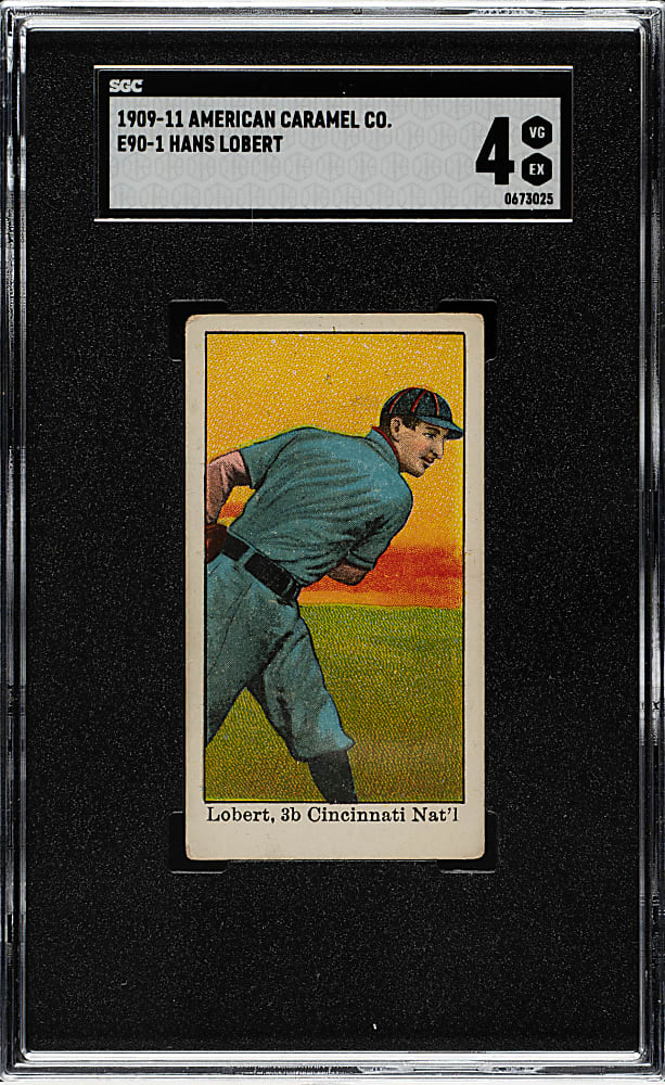 1909-1911 E90-1 American Caramel Hans Lobert SGC VG/EX 4 - 1 of 4 - Highest Graded!