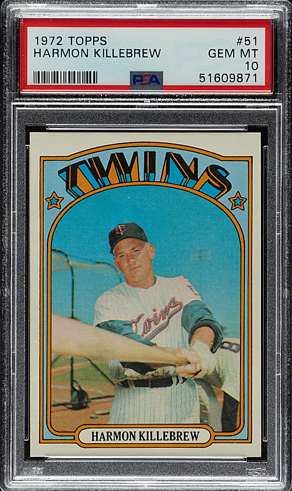 1972 Topps #51 Harmon Killebrew PSA GEM MINT 10
