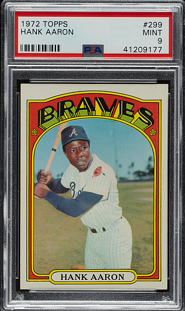 1972 Topps #299 Hank Aaron PSA MINT 9