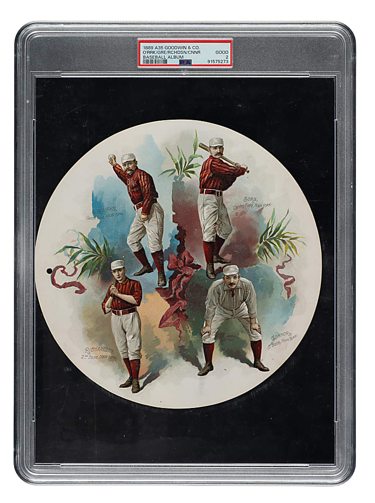 1889 A35 Goodwin Round Album Page with Connor, Gore, O'Rourke, and Richardson PSA GOOD 2 - 1 of 2 - Highest Graded!