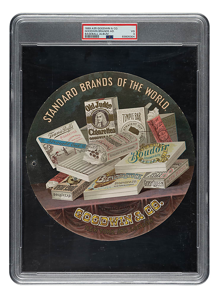 1889 A35 Goodwin Round Album Page Advertisement PSA VG 3 - The ONLY Graded Example!